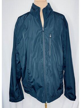 Michael Kors Mens Black and Blue Windbreaker Jacket Large